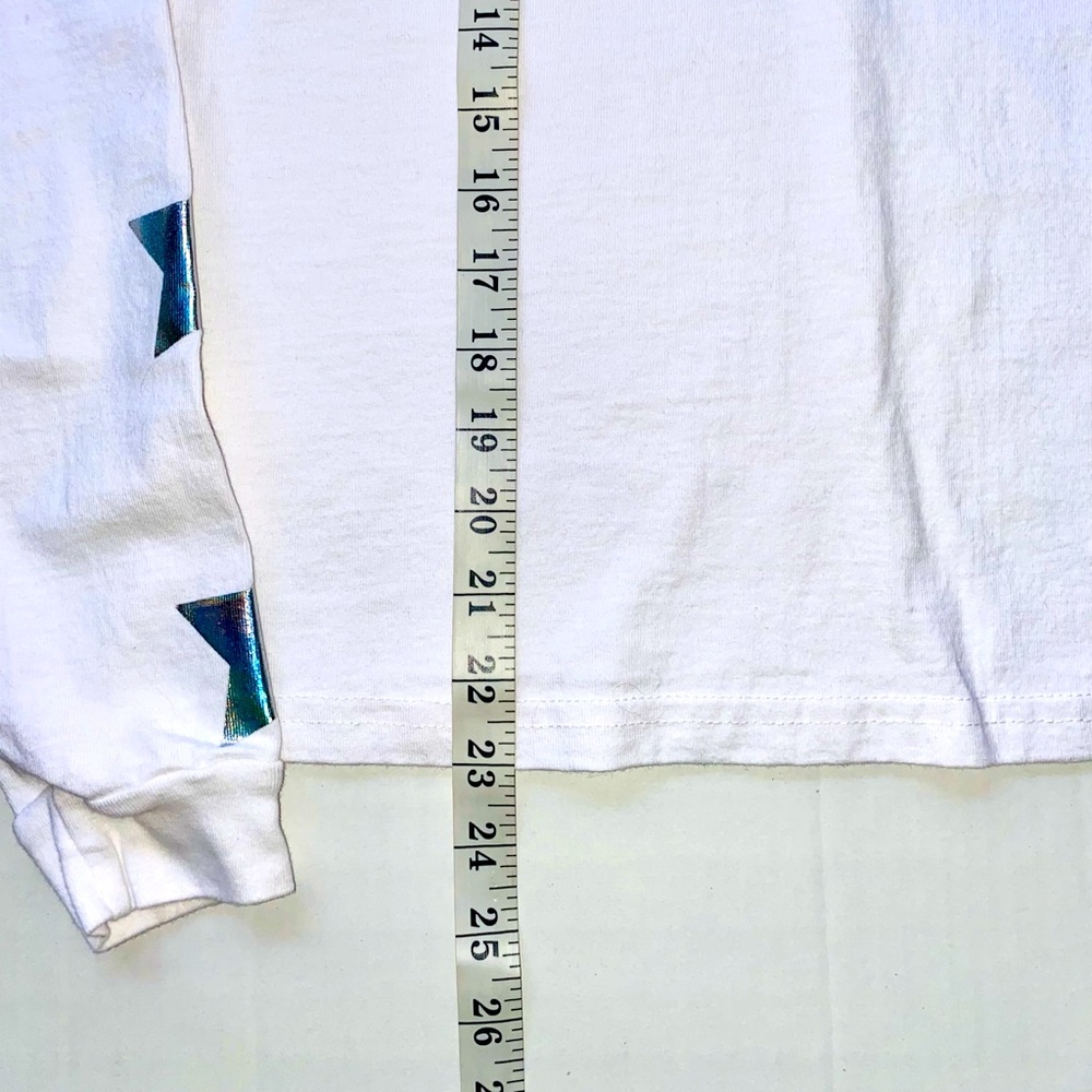 Good American White Long Sleeve Silver Star TShirt - Picture 9 of 9